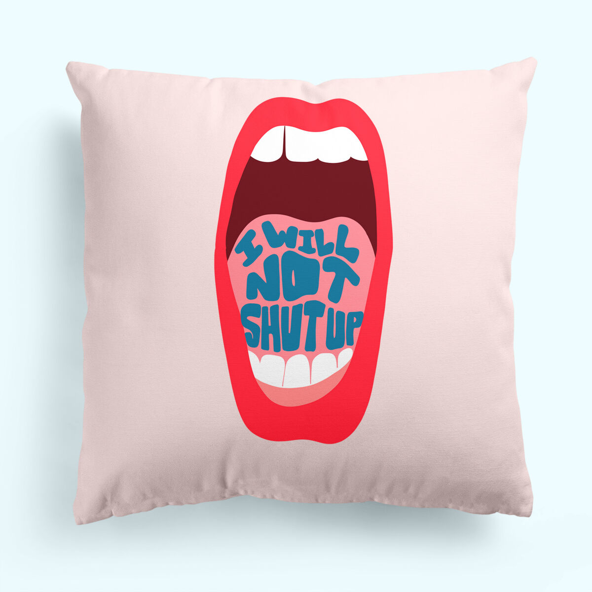 Capa de travesseiro HappyFriday Aware Lips Multicolor 50 x 50 cm 2 Peças